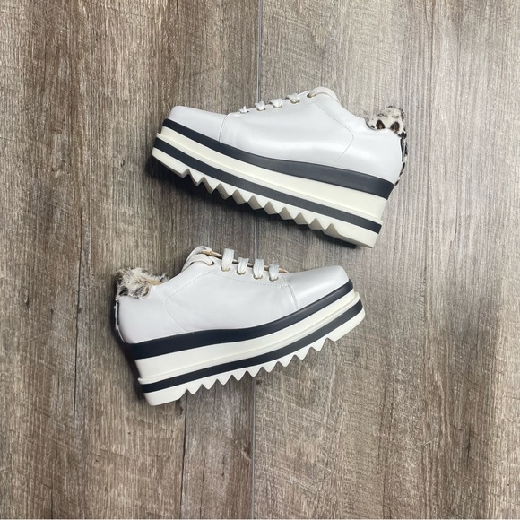 Marco Moreo White Leather Chunky Platform Sneakers Size 6 - Picture 10 of 11